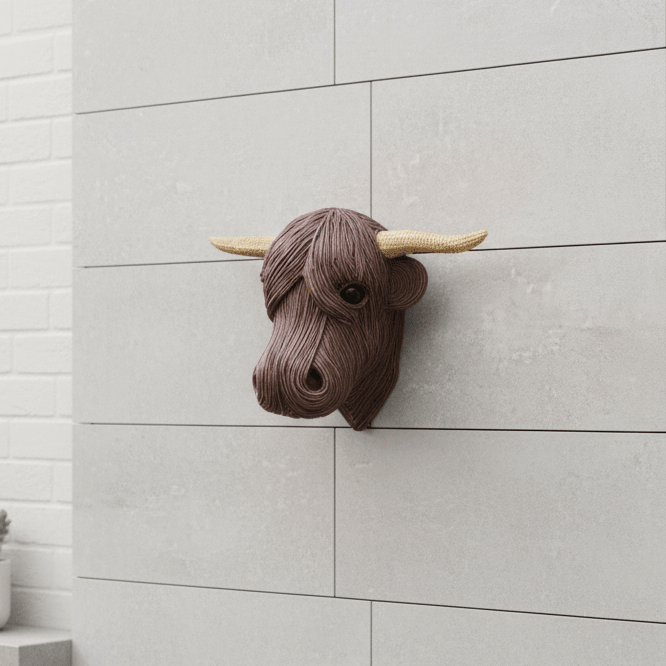 Ridgewood Rustik Ko Hoved Vægdekoration til et Unikt Hjem