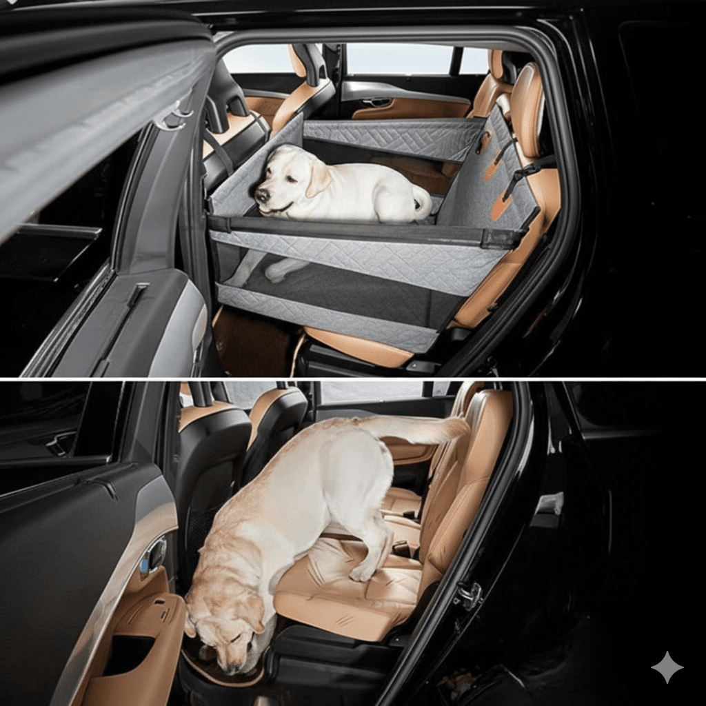 TrailGuard Waterproof Pet Seat Mat With Memory Foam For Car