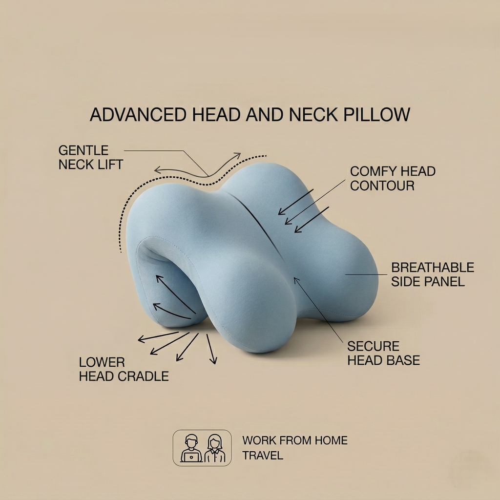 Kovelli Ergonomisches Nackenstützkissen Deluxe | Rosalyssa