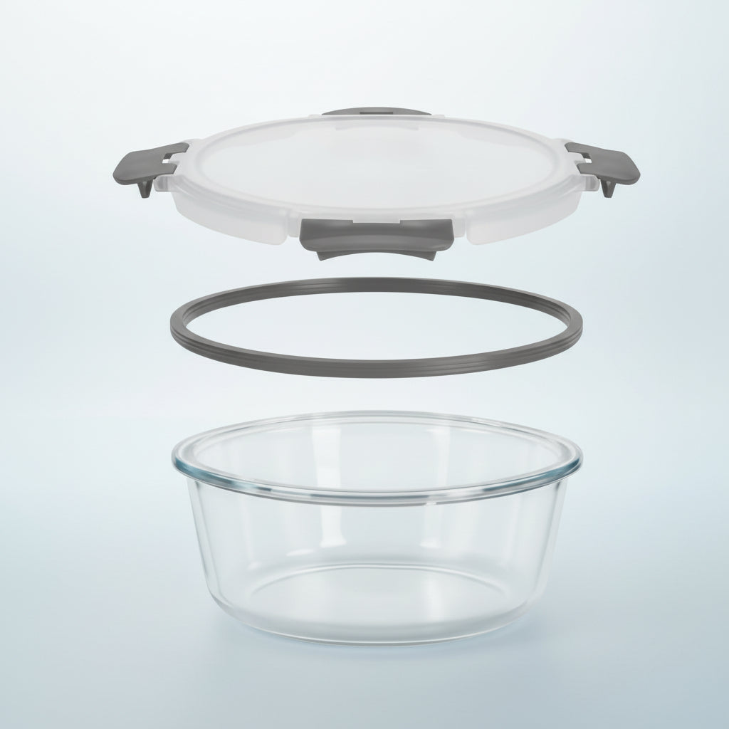 Luftdichte Behälter aus Borosilikatglas für die tägliche Mahlzeitenvorbereitung