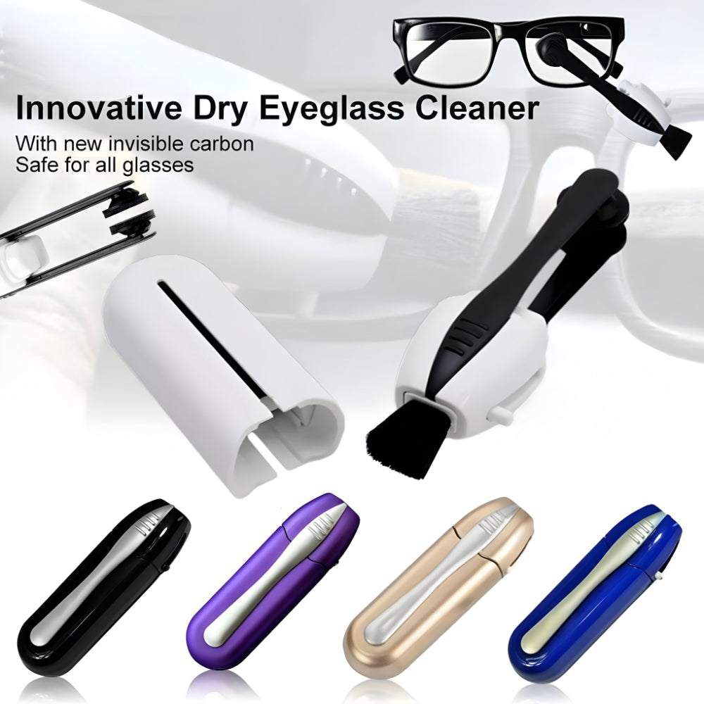 Portable Glasses Cleaner With Carbon And Dry Cleaning Tool