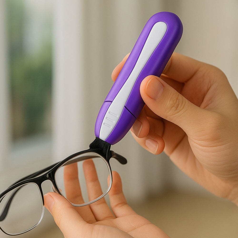 Portable Glasses Cleaner With Carbon And Dry Cleaning Tool