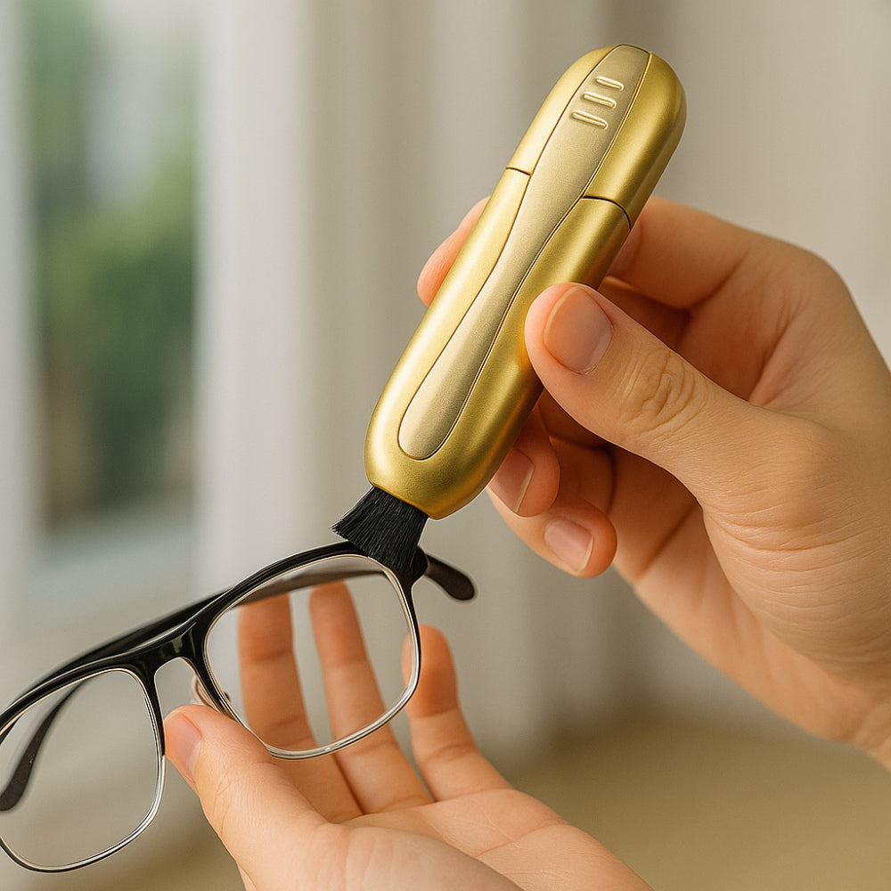 Portable Glasses Cleaner With Carbon And Dry Cleaning Tool