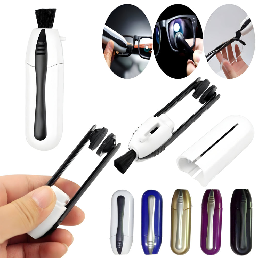 Portable Glasses Cleaner With Carbon And Dry Cleaning Tool