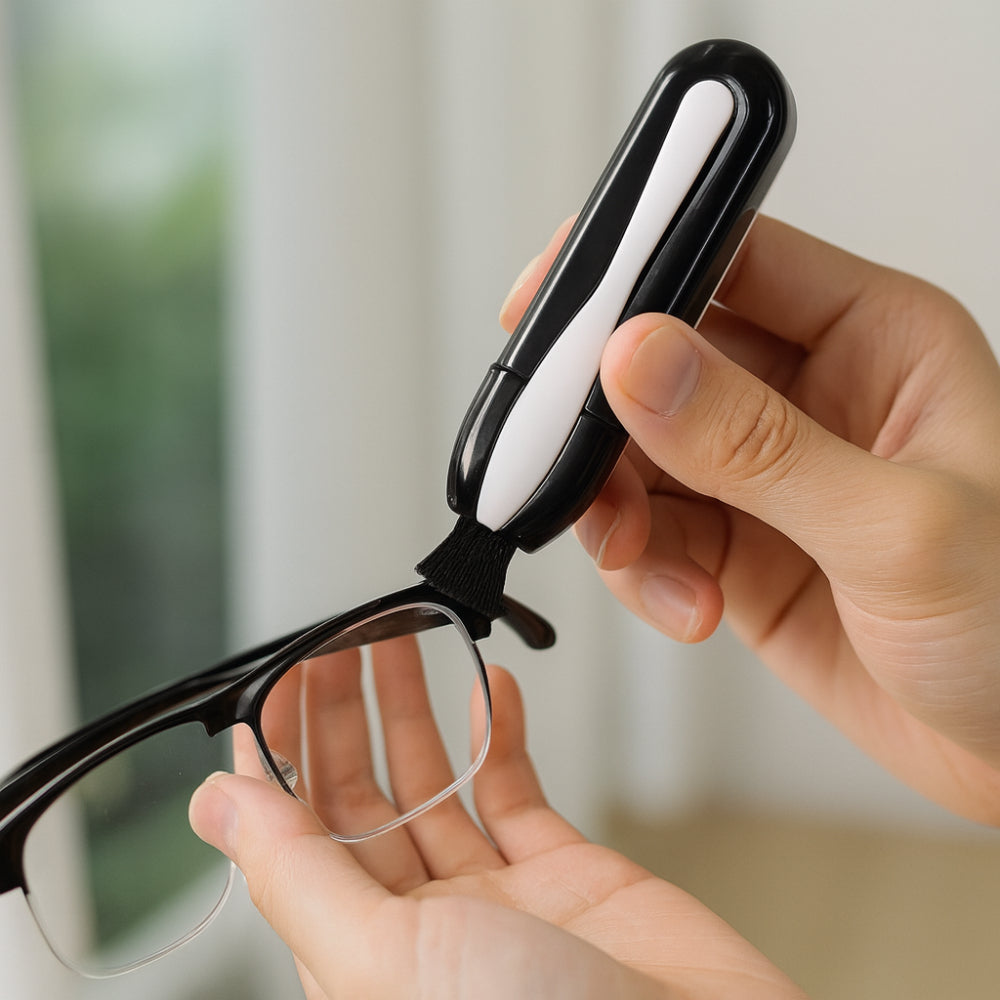 Portable Glasses Cleaner With Carbon And Dry Cleaning Tool
