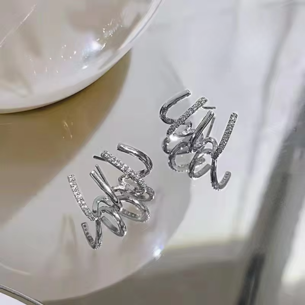 Pendientes de aro dorados en capas Estilo minimalista para uso diario Regalo para el Día de la Madre