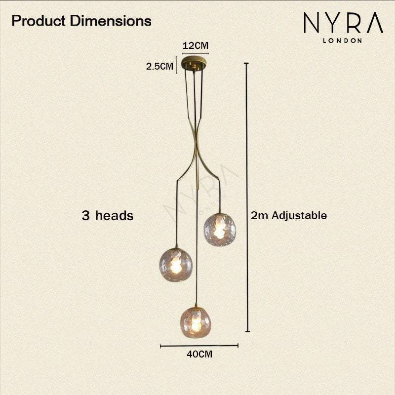 Suspension Lyvara moderne pour cuisine, salle à manger et salon