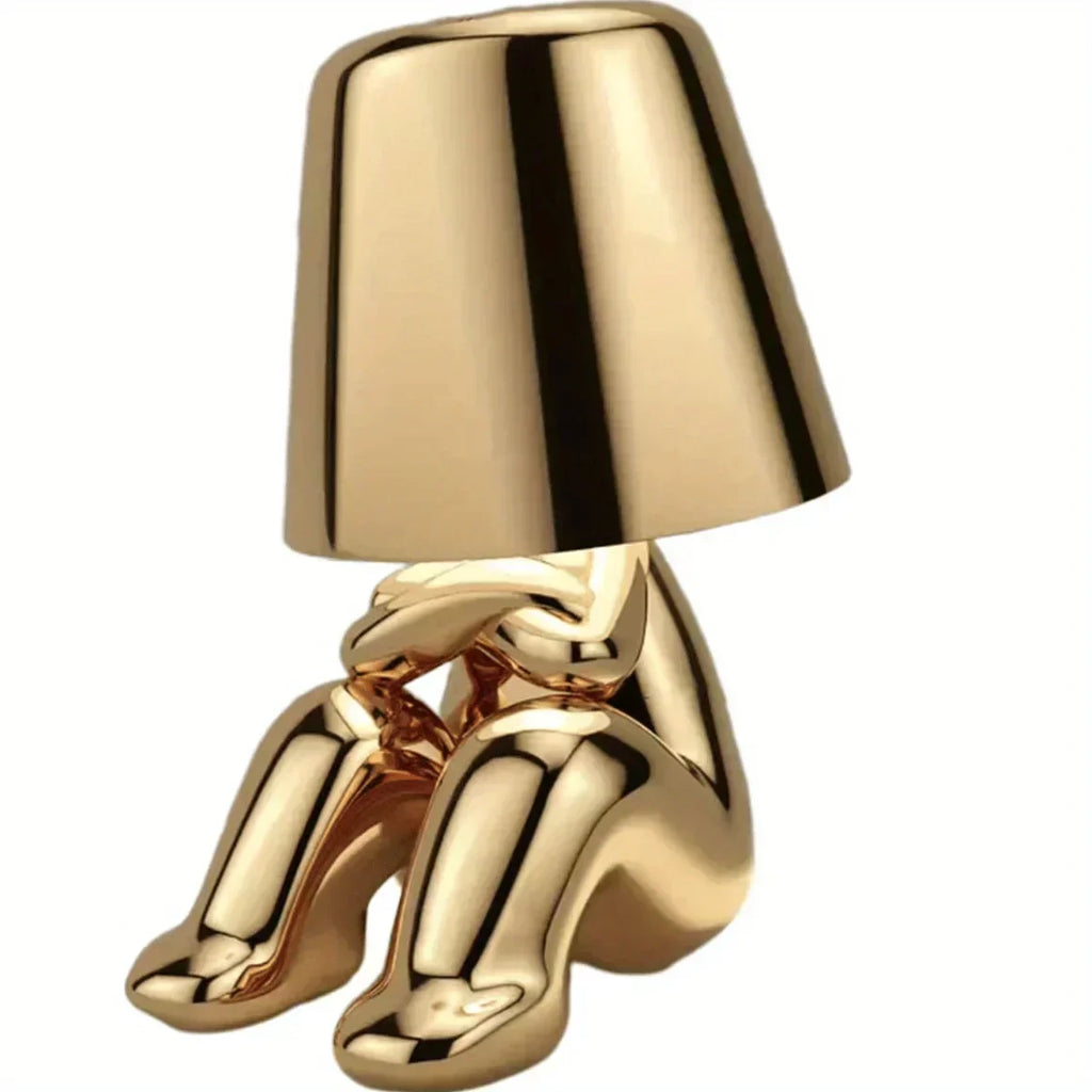 Aurora Gold Skulpturale Tischlampe für Zuhause und Büro