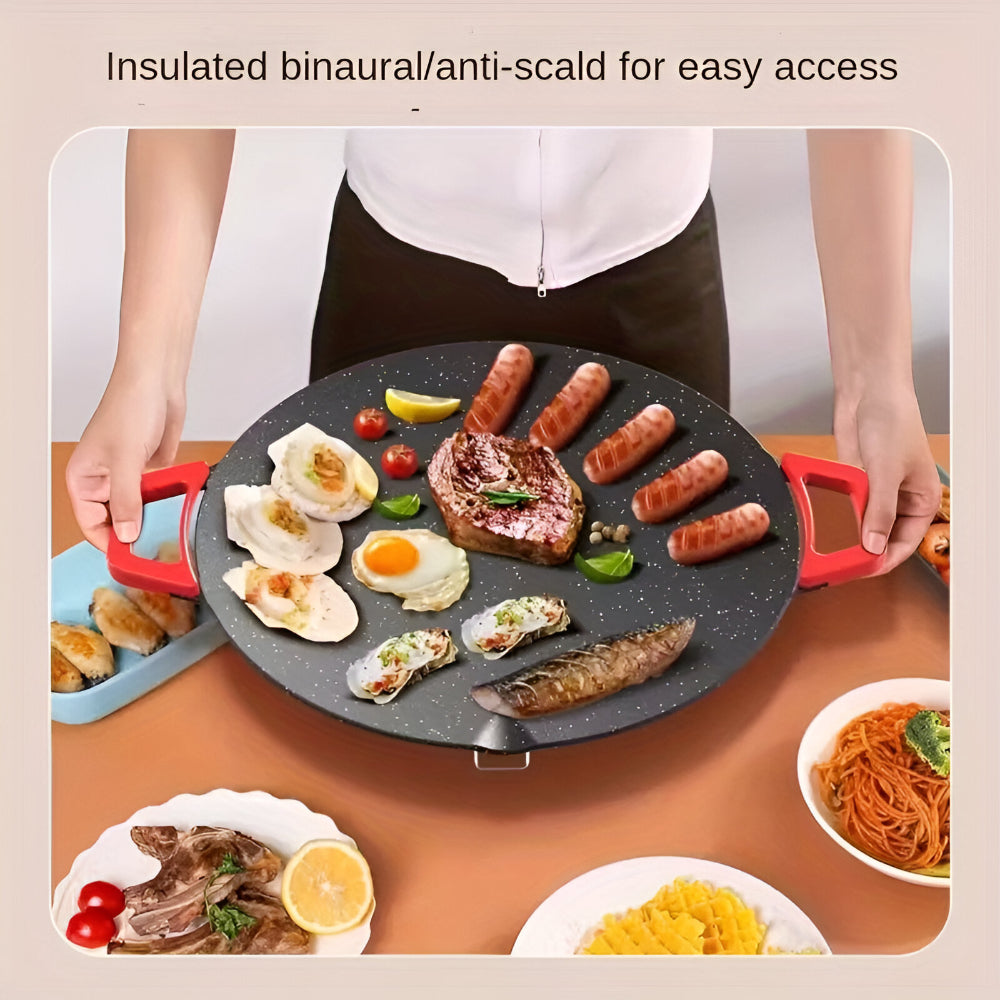 Füstmentes beltéri öntöttvas grillserpenyő pirításhoz és grillezéshez