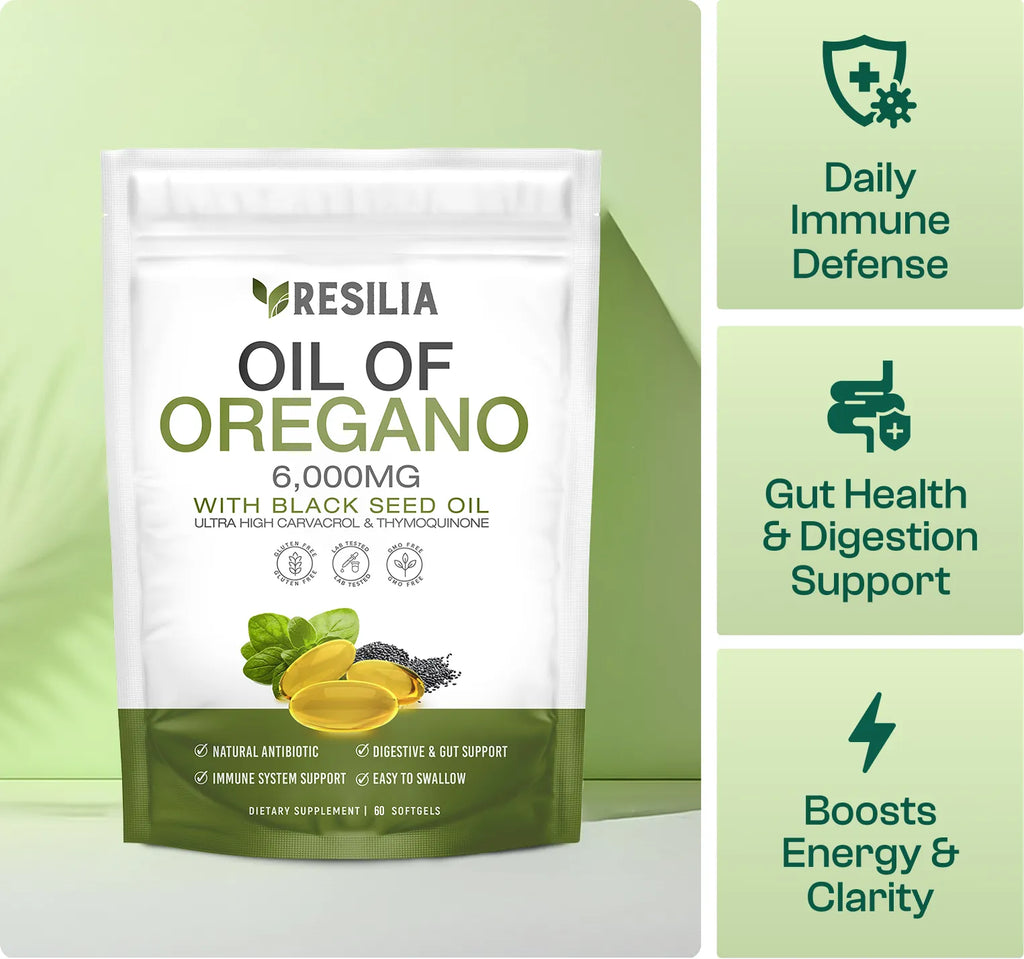 Advanced Oregano Oil & Black Seed Formula for Daily Gut and Immune Support