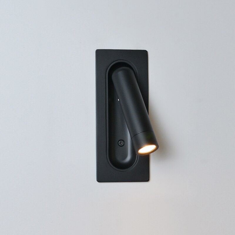 Úzké minimalistické nástěnné světlo na postel pro malé ložnice