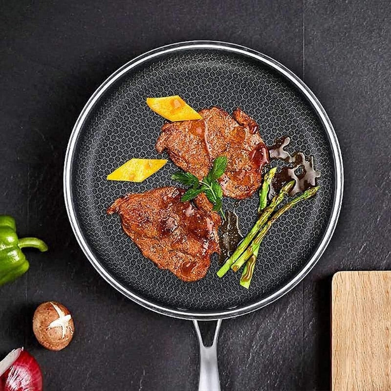 NovaChef Stainless Steel Nonstick Frying Pan For Everyday Cooking