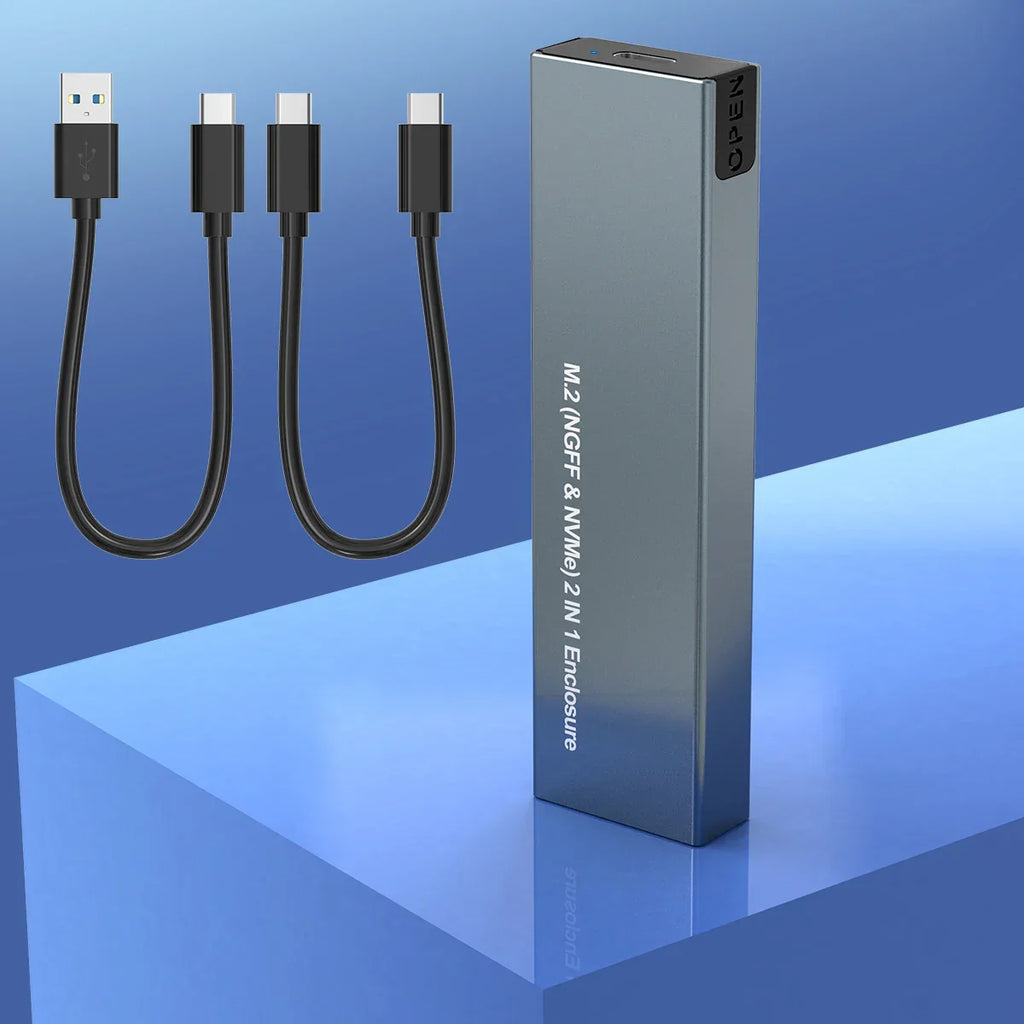 USB C NVMe a SATA SSD pouzdro pro přenosný disk