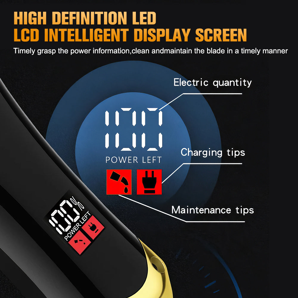 Cordless Hair Clippers And Trimmer Set With Rechargeable Lithium Battery