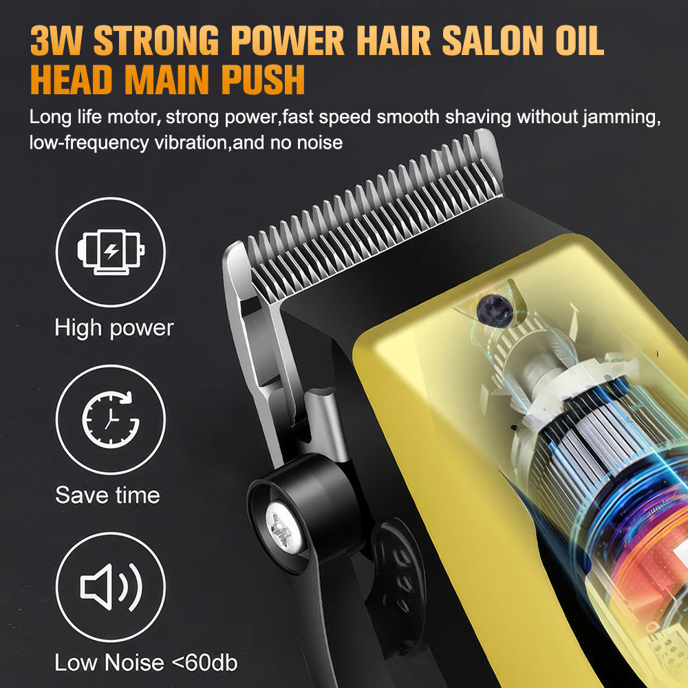 Cordless Hair Clippers And Trimmer Set With Rechargeable Lithium Battery