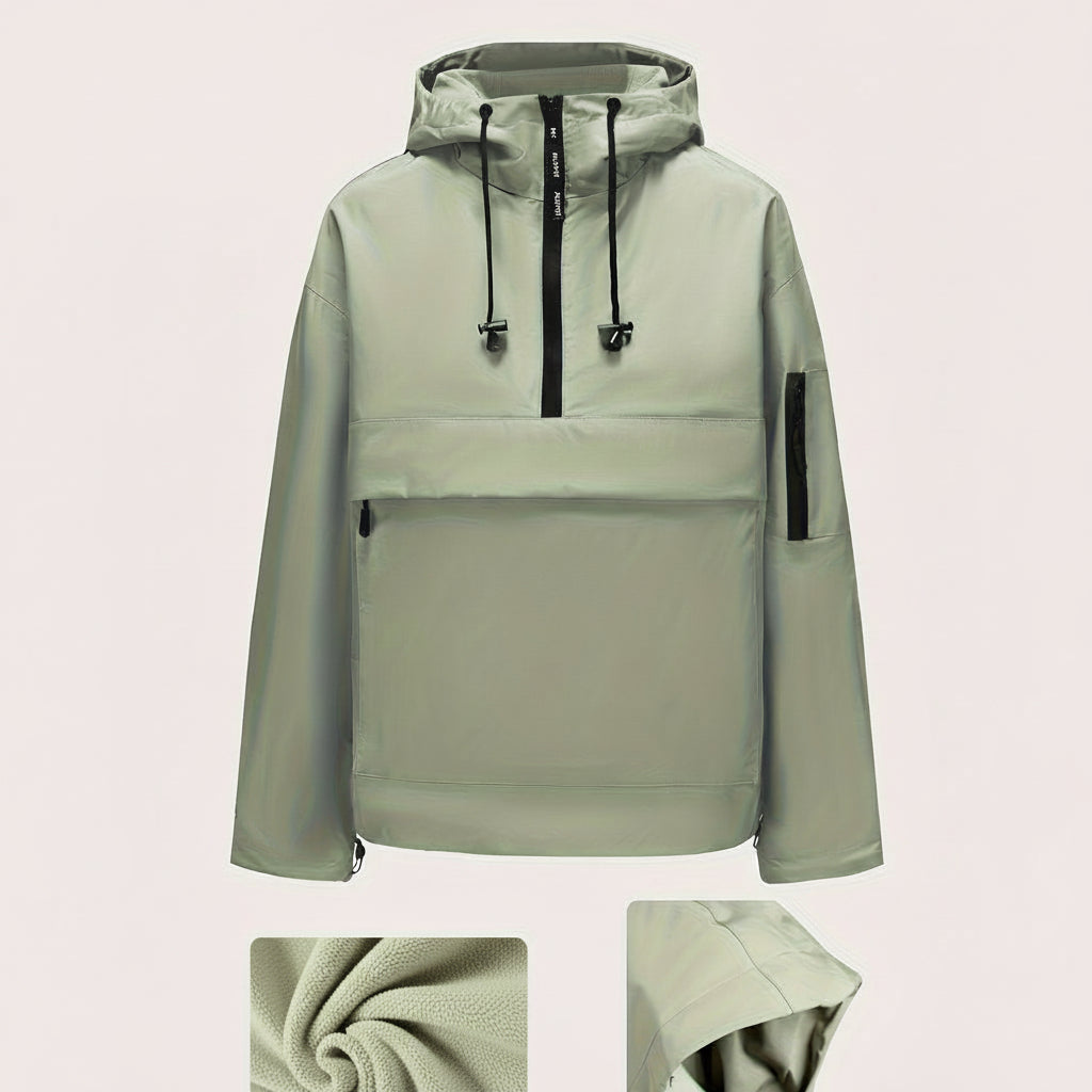 Casual Hooded Jacket With Zippered Pocket For Everyday Wear