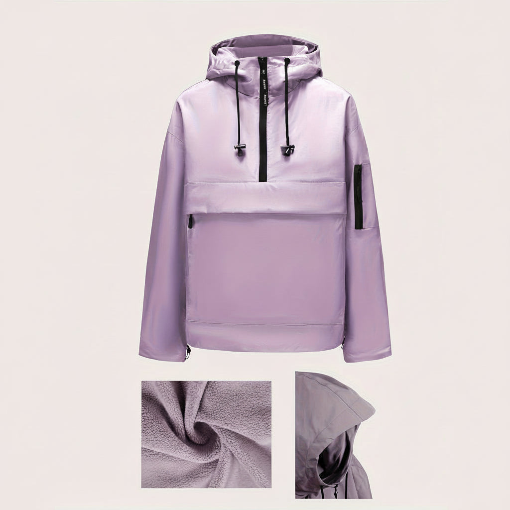 Casual Hooded Jacket With Zippered Pocket For Everyday Wear