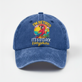 Washed Adjustable Baseball Cap With Casual Embroidered Details