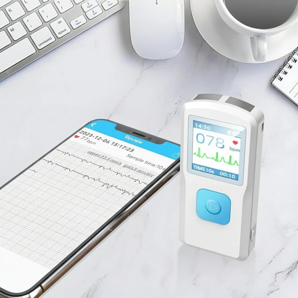 Zařízení PulseTrack Bluetooth pro elektrokardiogram k domácímu zdravotnímu monitorování