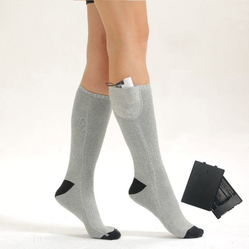 Calcetines calefactables recargables para calor durante todo el día en invierno, calentadores de pies para uso interior y exterior