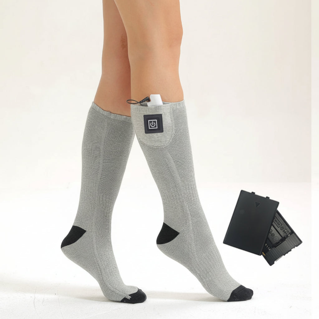 Calcetines calefactables recargables para calor durante todo el día en invierno, calentadores de pies para uso interior y exterior