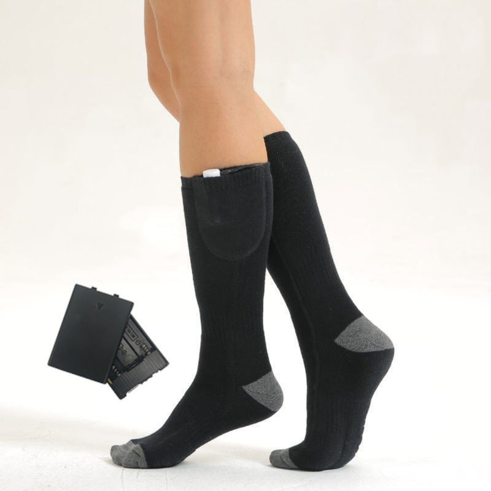 Calcetines calefactables recargables para calor durante todo el día en invierno, calentadores de pies para uso interior y exterior