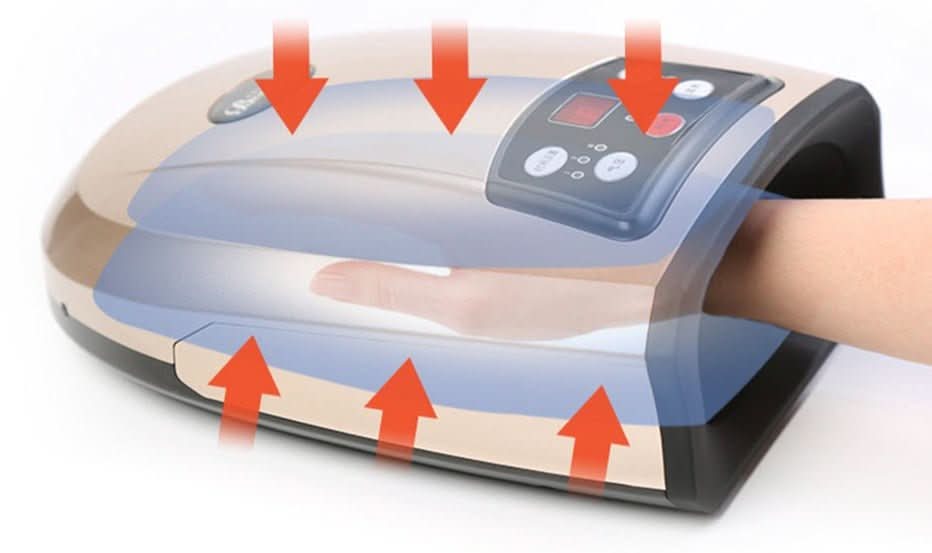 AeroPalm Kabelloses Handmassagegerät mit Luftkompression und Wärmefunktion