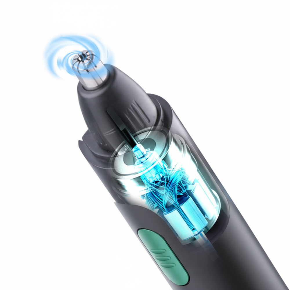 Compact Nose And Ear Hair Trimmer For Precise Grooming On The Go