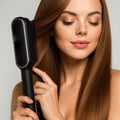 Peigne lissant chauffant et brosse coiffante pour des mèches lisses
