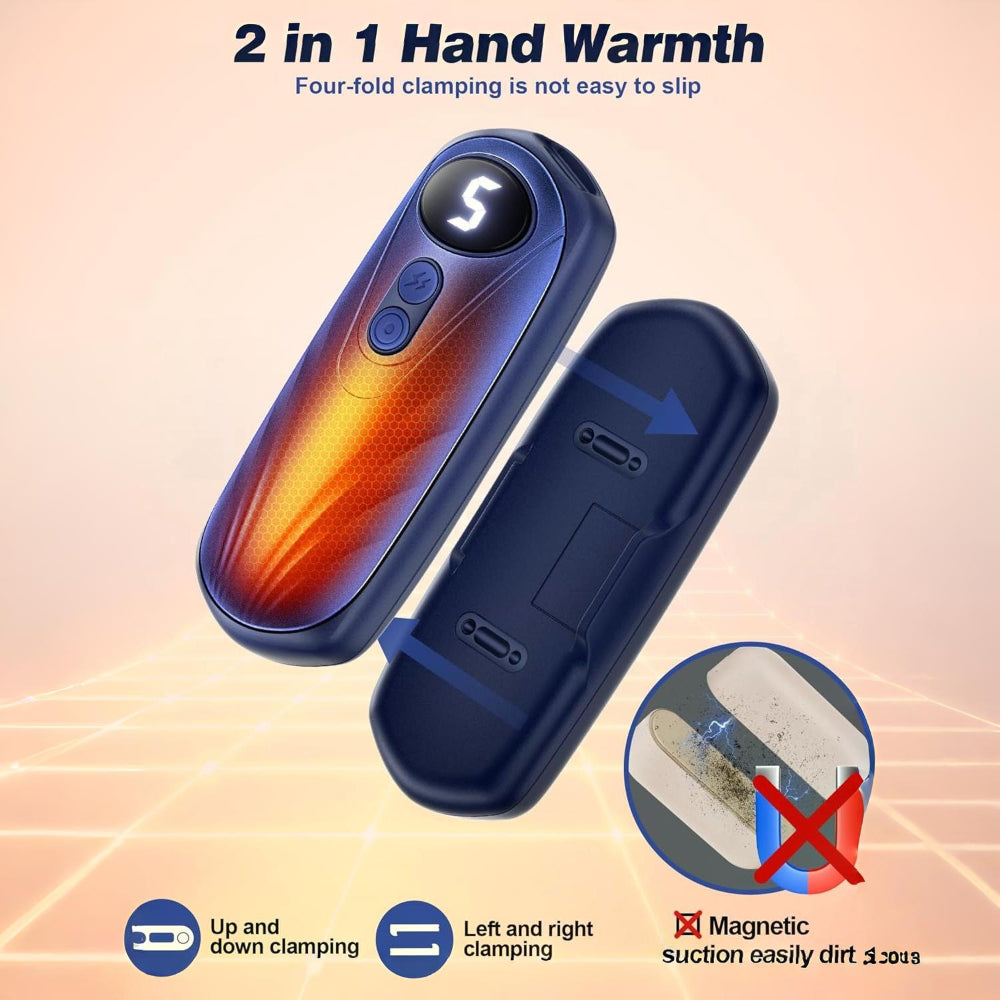 Rechargeable Hand Warmers With LED Display And Compact Pocket Heater