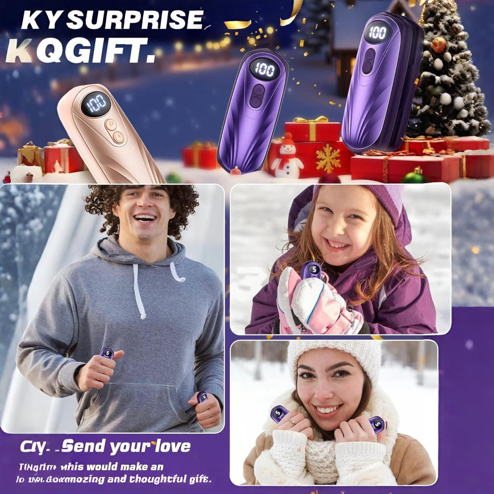 Rechargeable Hand Warmers With LED Display And Compact Pocket Heater