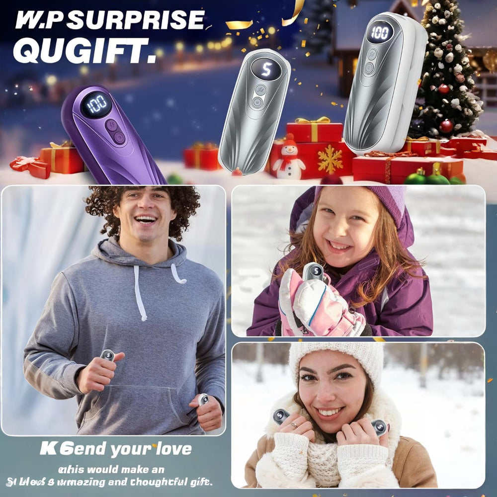 Rechargeable Hand Warmers With LED Display And Compact Pocket Heater