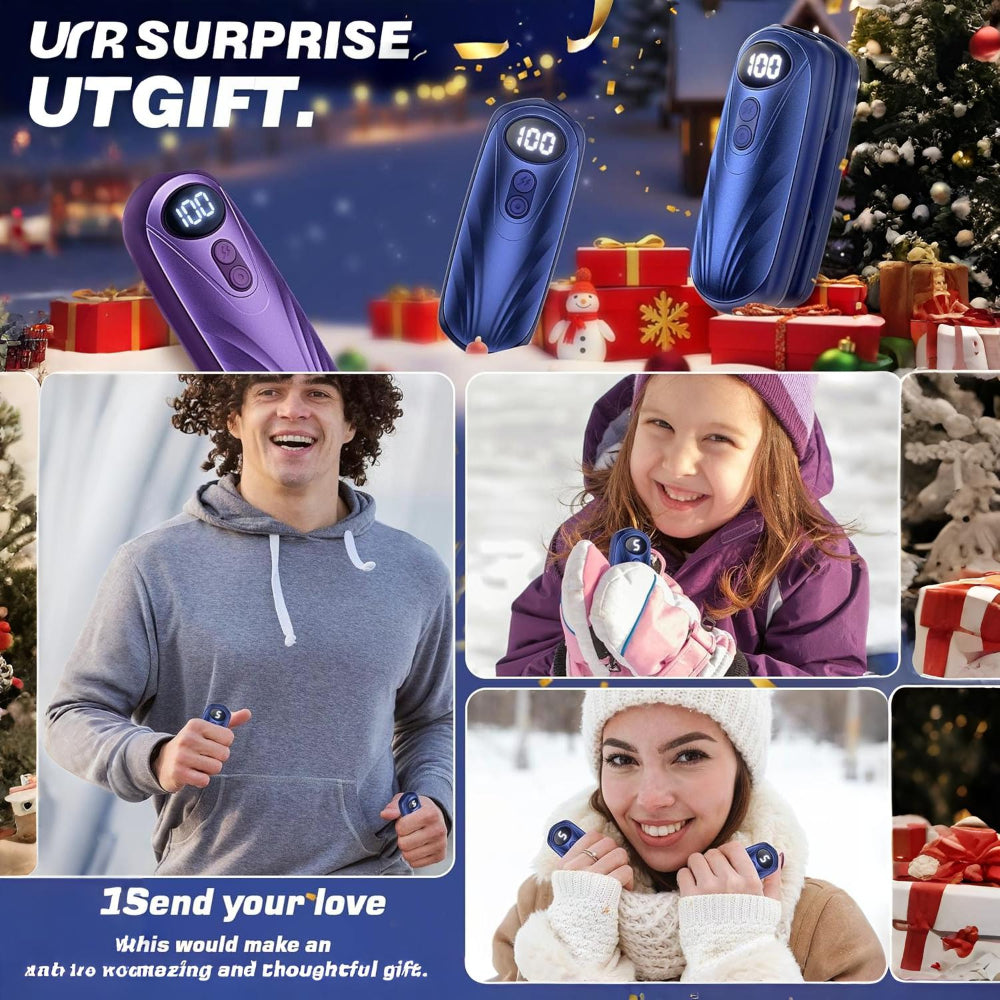 Rechargeable Hand Warmers With LED Display And Compact Pocket Heater