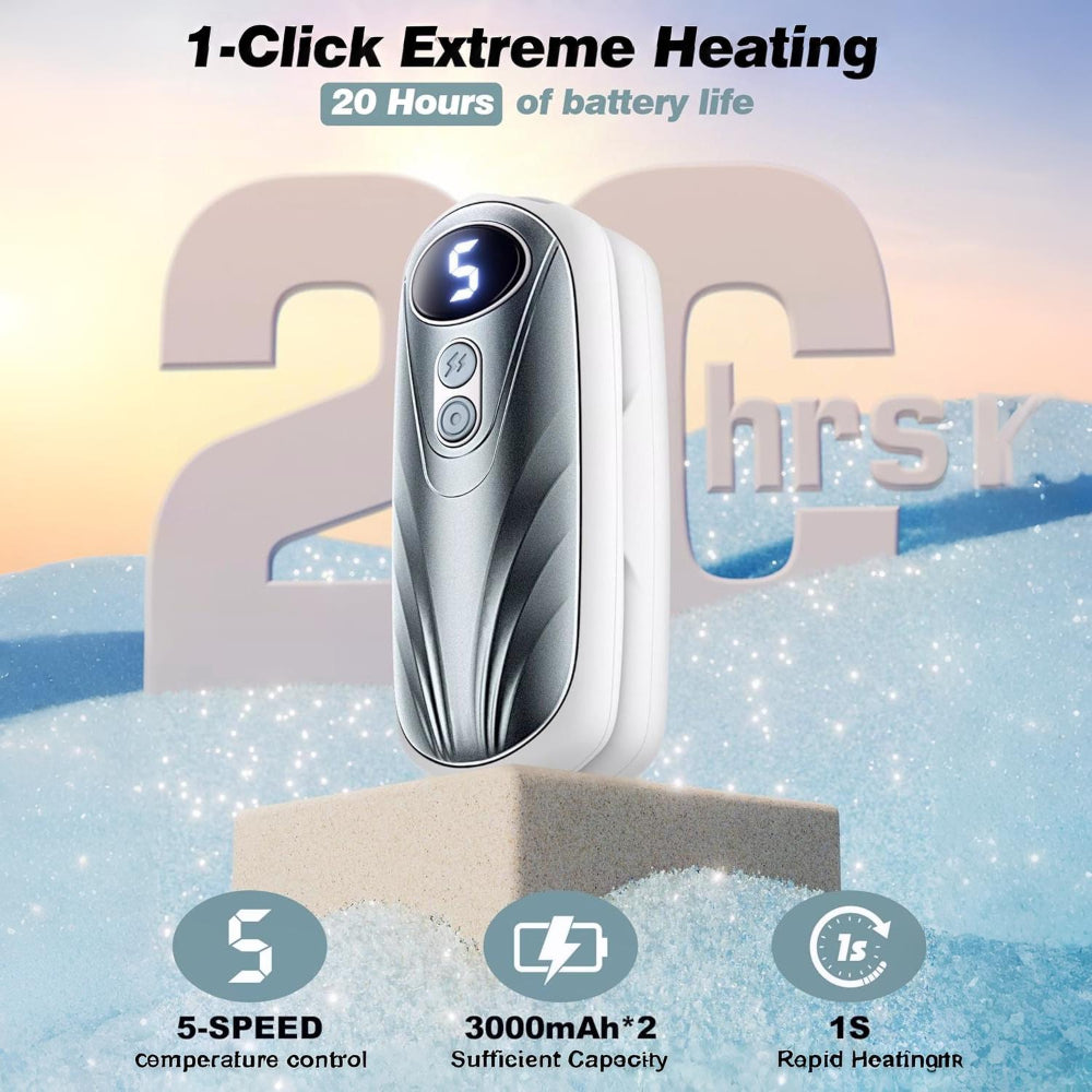 Rechargeable Hand Warmers With LED Display And Compact Pocket Heater
