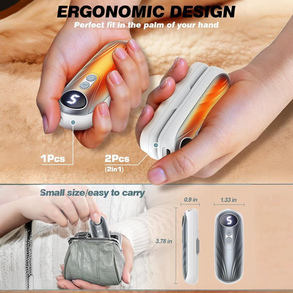 Rechargeable Hand Warmers With LED Display And Compact Pocket Heater