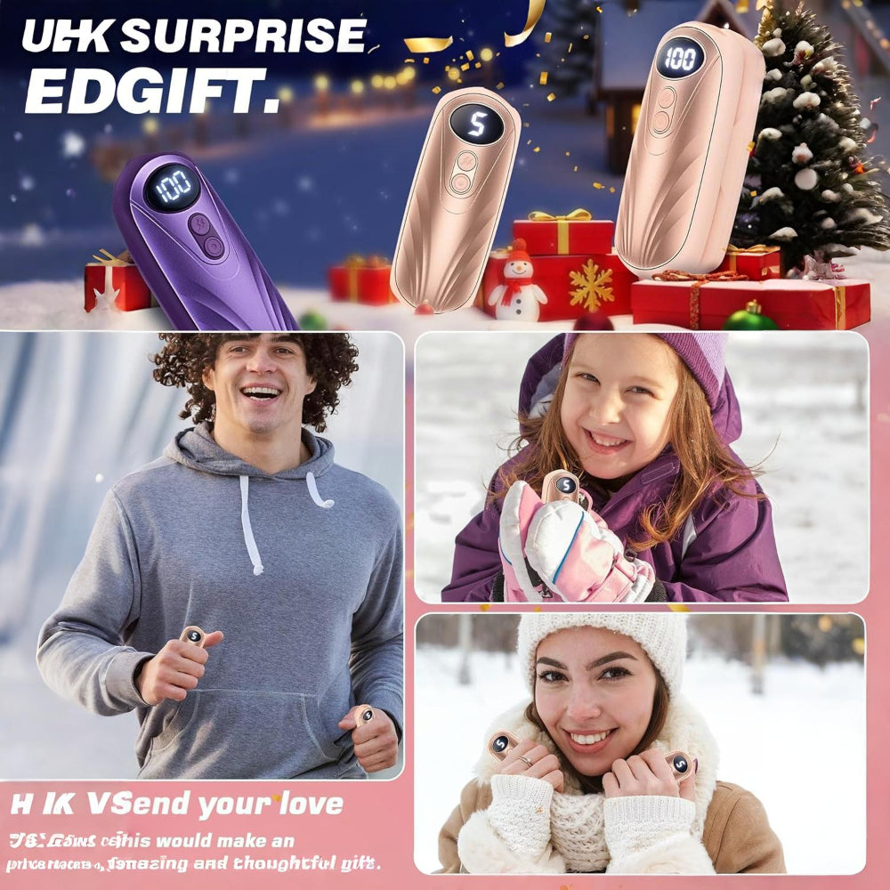 Rechargeable Hand Warmers With LED Display And Compact Pocket Heater