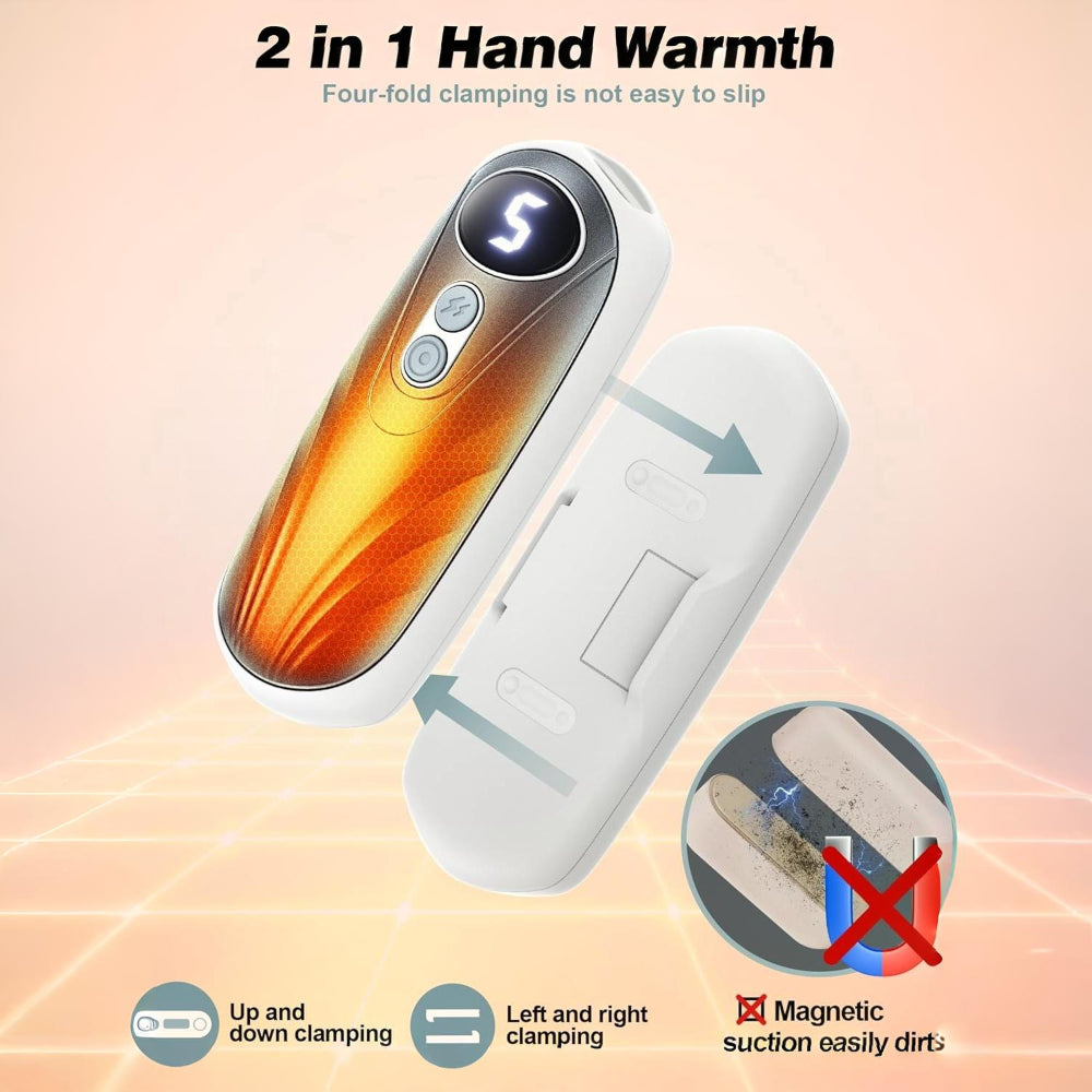 Rechargeable Hand Warmers With LED Display And Compact Pocket Heater