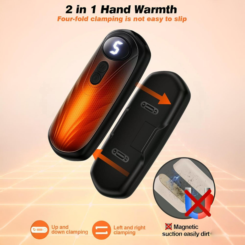 Rechargeable Hand Warmers With LED Display And Compact Pocket Heater