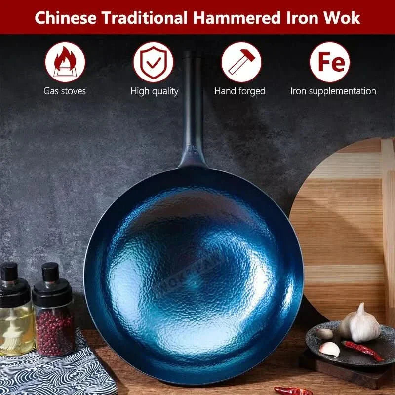 WokSmith Traditioneller Eisenwok, Unbeschichtet und Langlebig