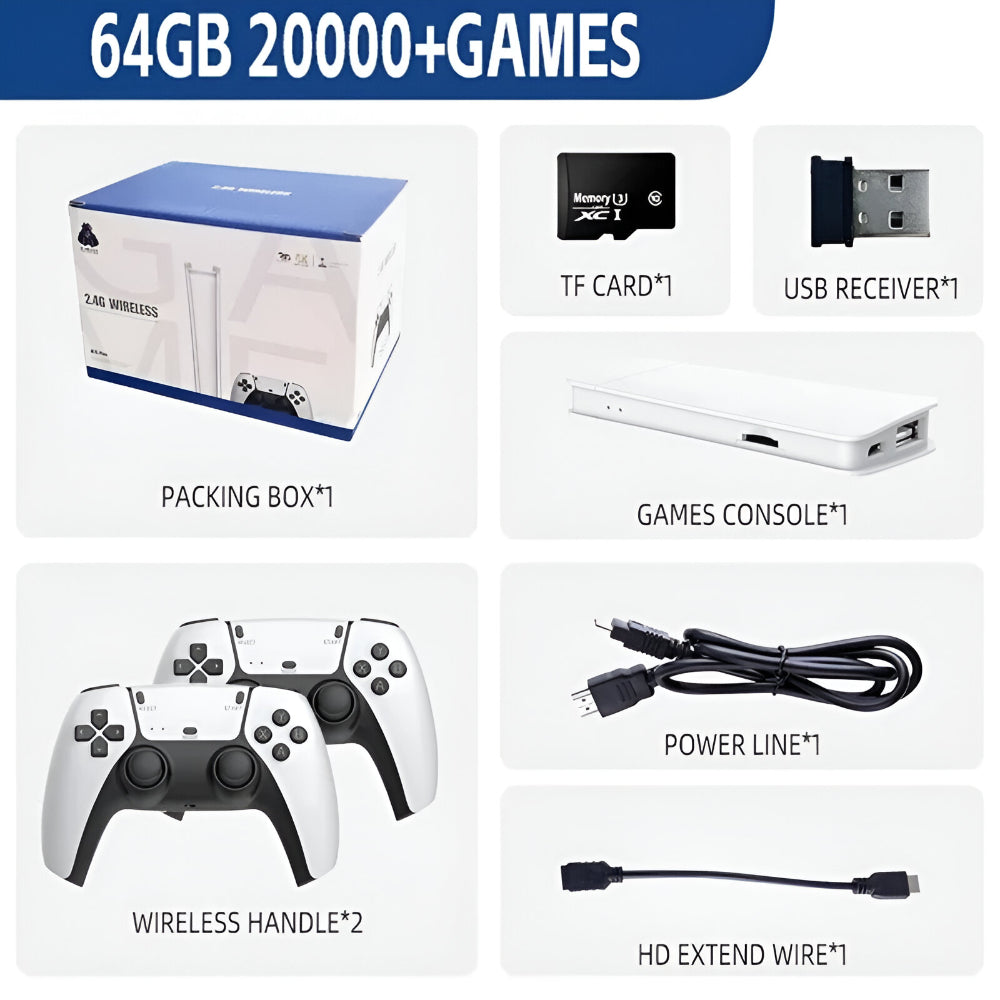 Pen Wireless HDMI Retro com 20.000 Jogos Integrados para a Sua TV