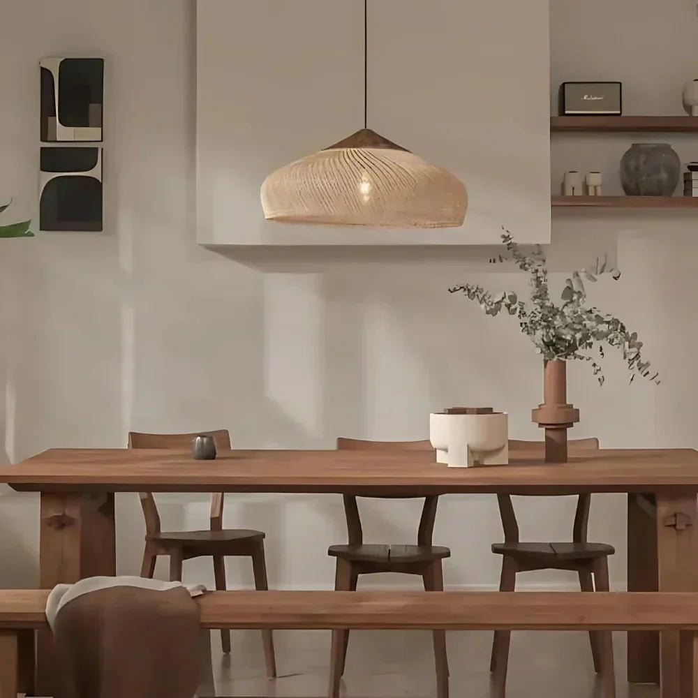 Vintage stil håndvævet rattan pendellampe, 12 tommer | Rosalyssa