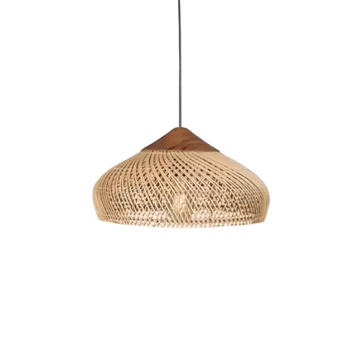 Vintage stil håndvævet rattan pendellampe, 12 tommer | Rosalyssa
