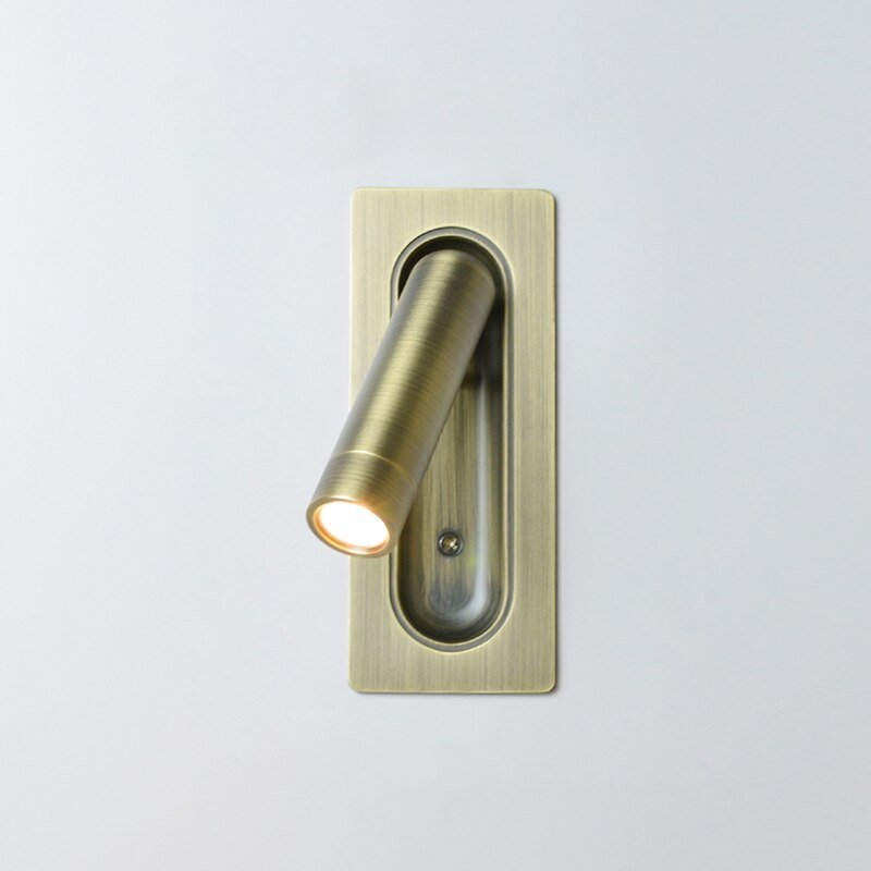 Úzké minimalistické nástěnné světlo na postel pro malé ložnice