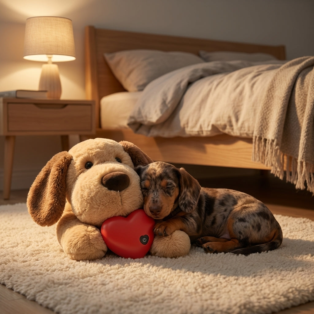 Blød Krammeven til Hunde med Hjerterytme Bamse og Pulsapparat | Rosalyssa