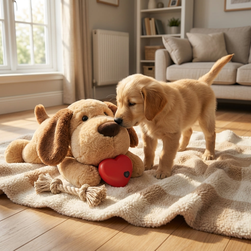 Blød Krammeven til Hunde med Hjerterytme Bamse og Pulsapparat | Rosalyssa