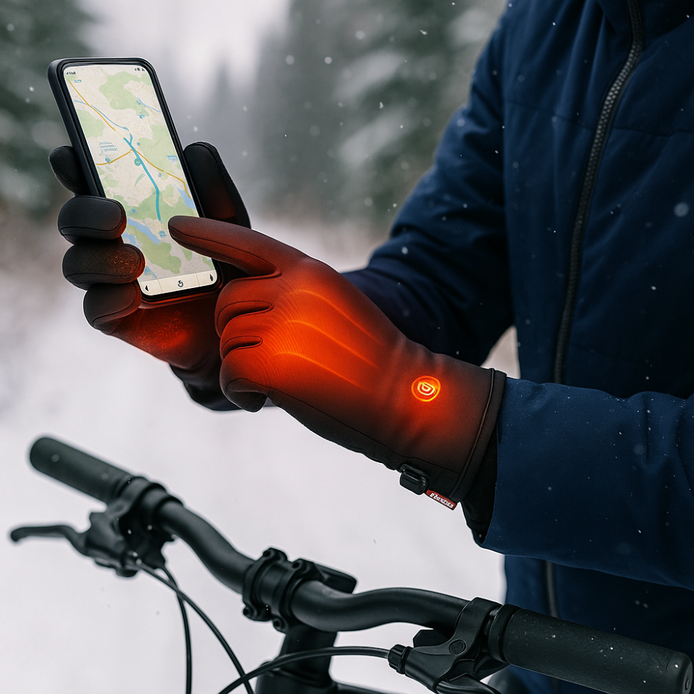 Guanti Invernali Riscaldati per Sport all'Aperto con Schermo Touch