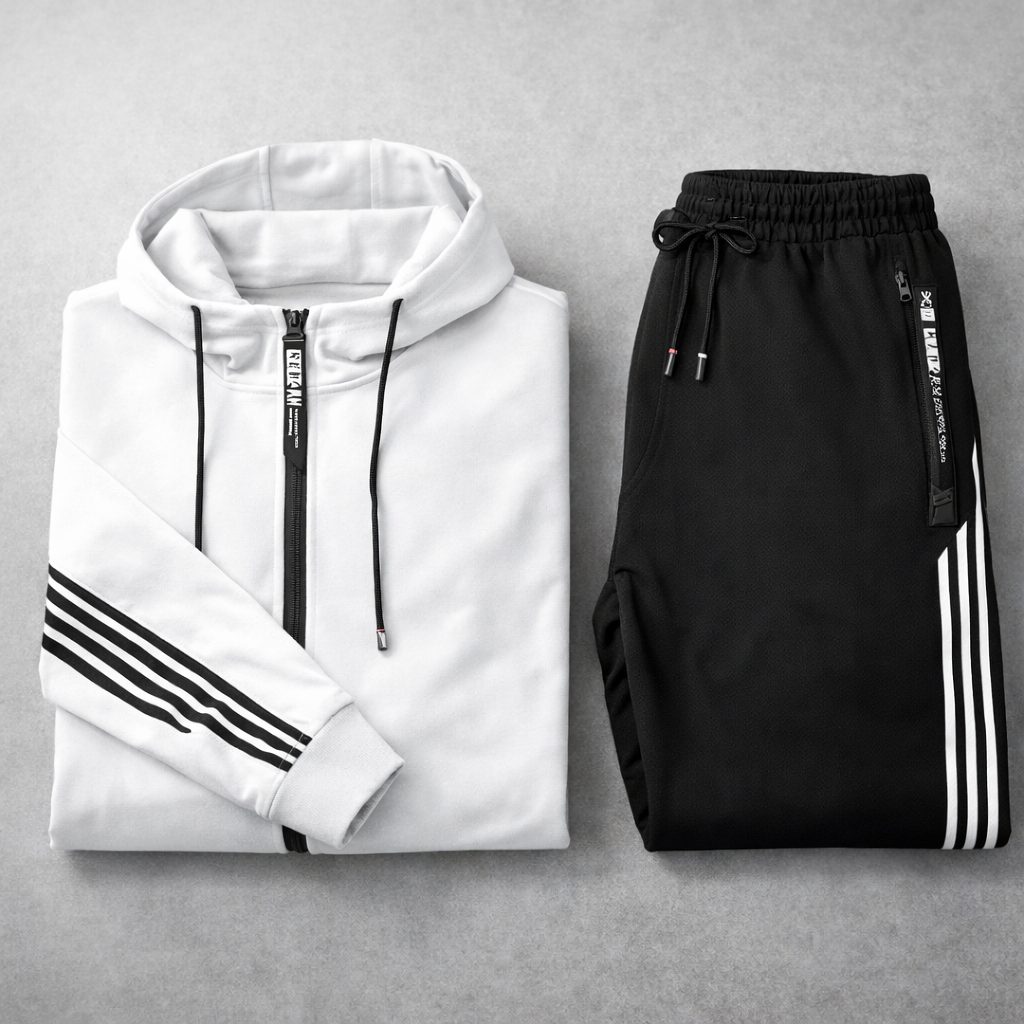 Conjunto de chándal transpirable para hombre con sudadera con capucha y pantalones jogger