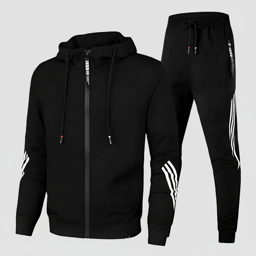 Conjunto de chándal transpirable para hombre con sudadera con capucha y pantalones jogger