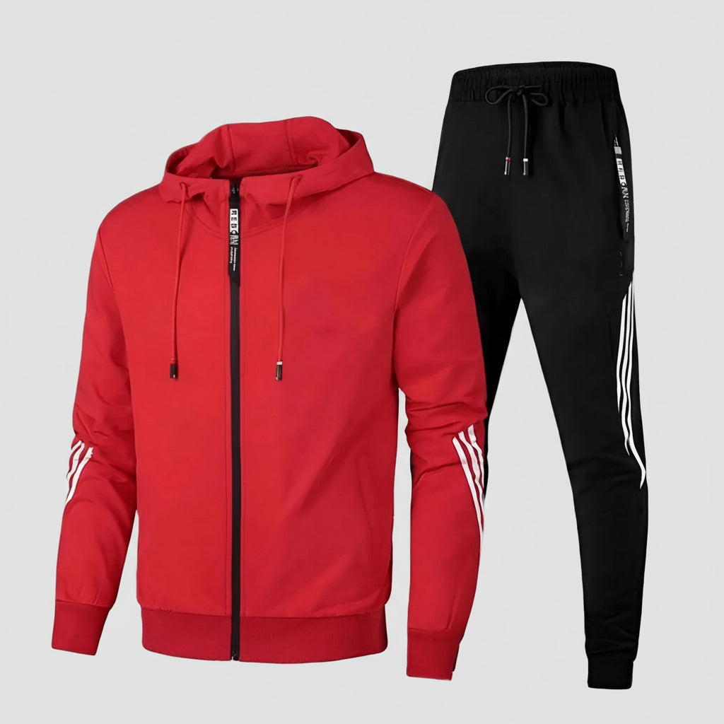 Conjunto de chándal transpirable para hombre con sudadera con capucha y pantalones jogger