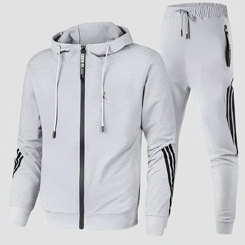 Conjunto de chándal transpirable para hombre con sudadera con capucha y pantalones jogger